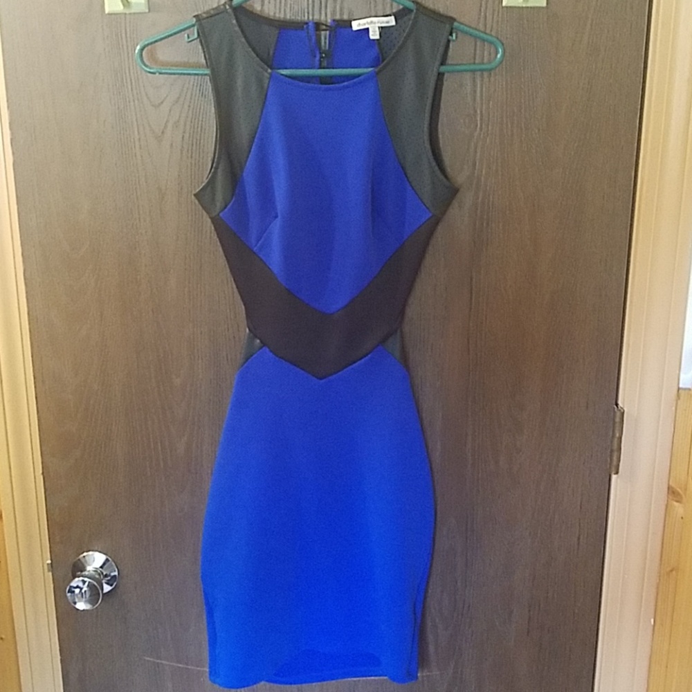 Black and Cobalt Blue Dress